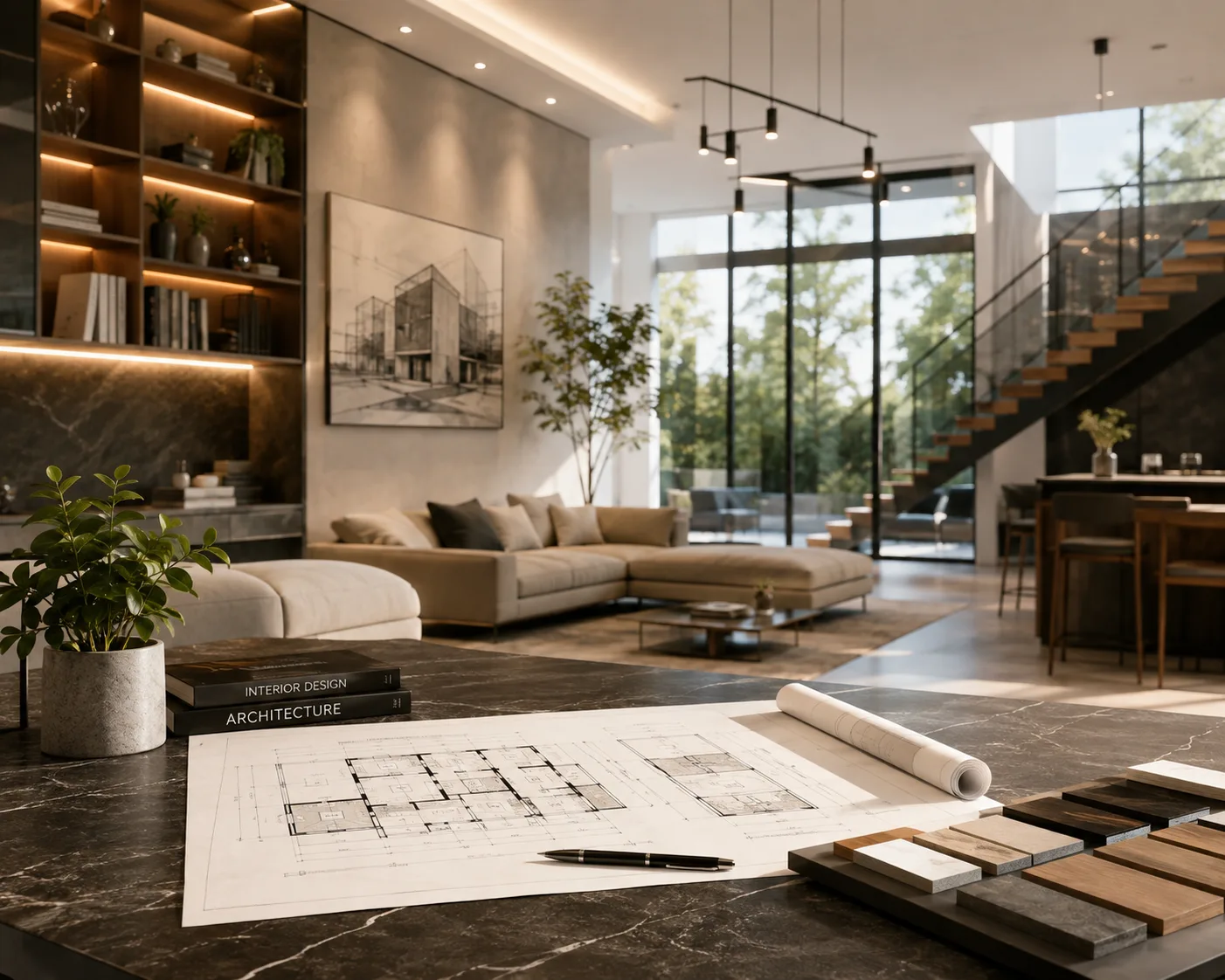 Modern interior design by Shivaura showcasing elegant living space